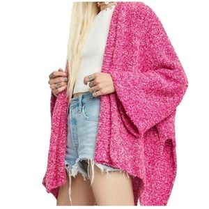 ~Free People BFF Pink Oversized Cardigan